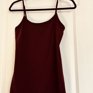 14th & Union Burgundy Fitted Spaghetti Strap Tank